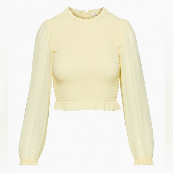 Elegant Cream Long Sleeve Women's Top - Picture 1 of 6